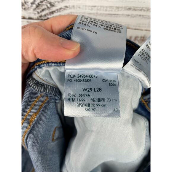 Levi’s Premium Wedgie Straight Jeans size 29 29x28 Stretch High Rise Button Fly - Picture 11 of 11